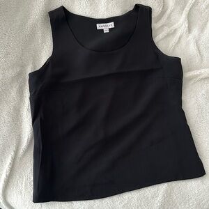 Emmelle Design 100% Silk Black Sleeveless Top - Size L
